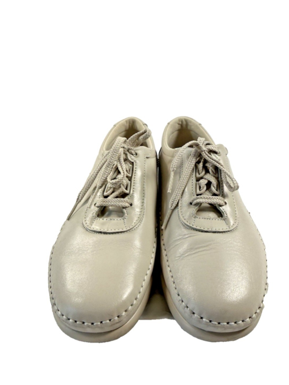 SAS Traveler Lace Up Moc bone LEATHER WOMEN'S CASUAL SHOES SIZE 7 M